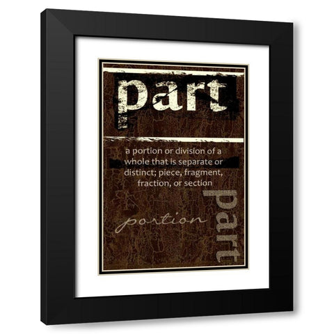 PART Black Modern Wood Framed Art Print with Double Matting by Greene, Taylor