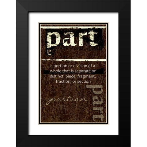 PART Black Modern Wood Framed Art Print with Double Matting by Greene, Taylor