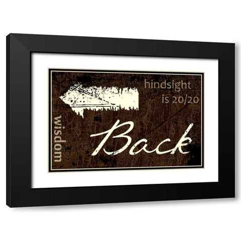 BACK Black Modern Wood Framed Art Print with Double Matting by Greene, Taylor