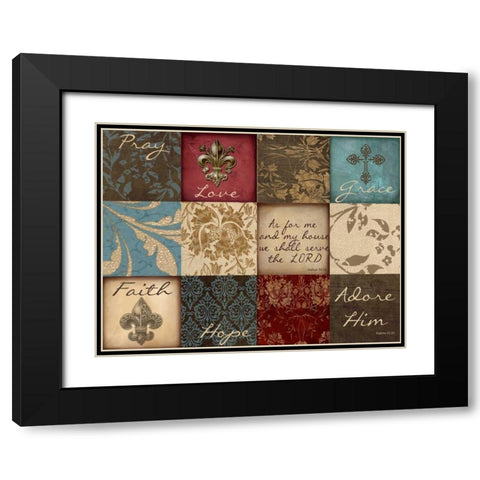 Faith12 Patch B Black Modern Wood Framed Art Print with Double Matting by Greene, Taylor