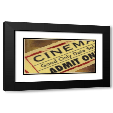 TICKET Black Modern Wood Framed Art Print with Double Matting by Greene, Taylor
