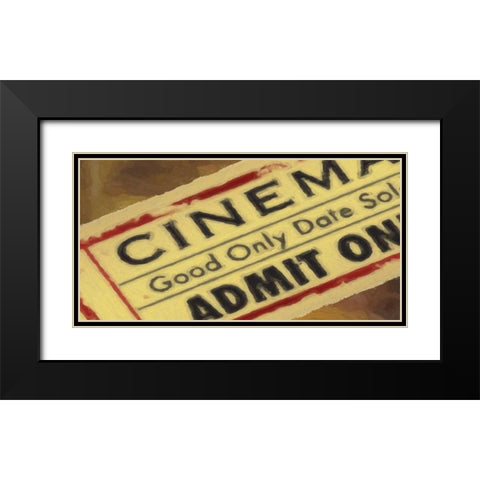 TICKET Black Modern Wood Framed Art Print with Double Matting by Greene, Taylor