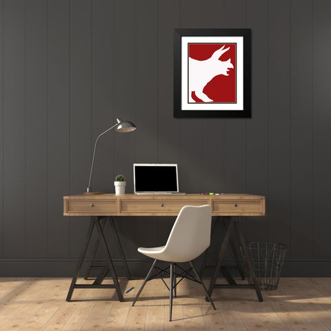 Stegasaurus Black Modern Wood Framed Art Print with Double Matting by Greene, Taylor