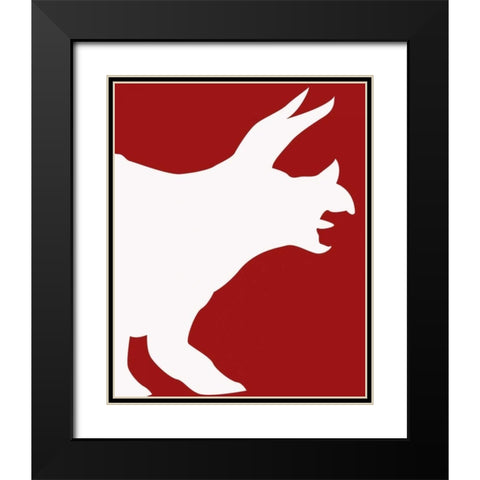 Stegasaurus Black Modern Wood Framed Art Print with Double Matting by Greene, Taylor