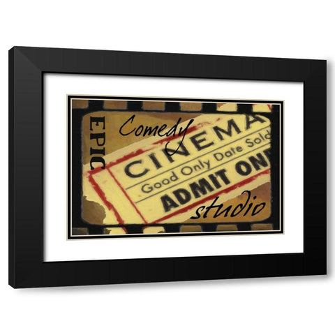 EPIC TICKET Black Modern Wood Framed Art Print with Double Matting by Greene, Taylor
