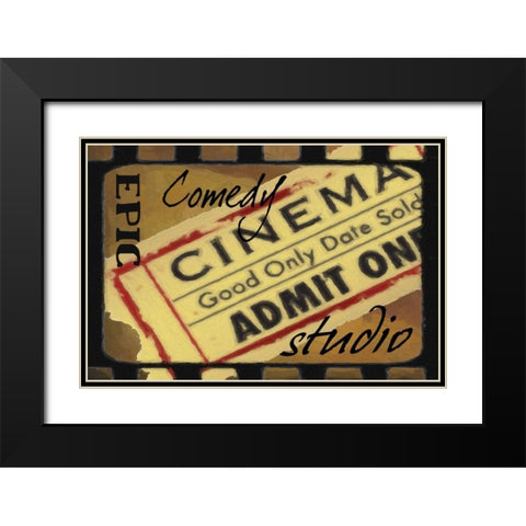 EPIC TICKET Black Modern Wood Framed Art Print with Double Matting by Greene, Taylor