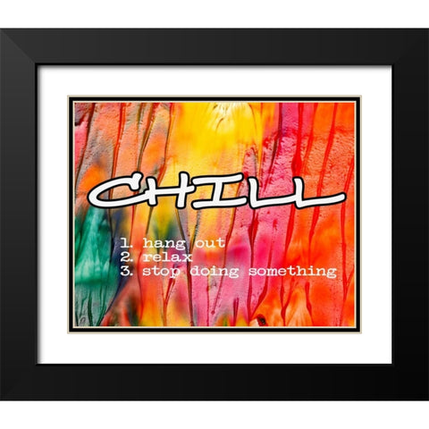 CHILL Black Modern Wood Framed Art Print with Double Matting by Greene, Taylor