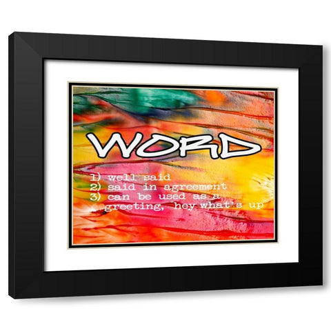 Word Black Modern Wood Framed Art Print with Double Matting by Greene, Taylor