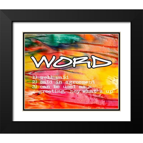 Word Black Modern Wood Framed Art Print with Double Matting by Greene, Taylor