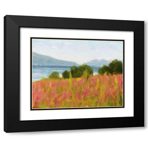 MOUNTAIN VIEW Black Modern Wood Framed Art Print with Double Matting by Greene, Taylor