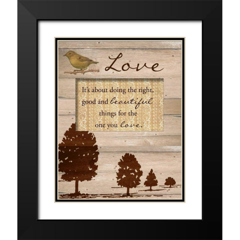 Love Black Modern Wood Framed Art Print with Double Matting by Greene, Taylor