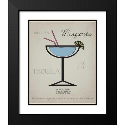 Margarita layered Black Modern Wood Framed Art Print with Double Matting by Greene, Taylor