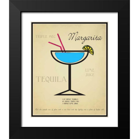 Margarita Black Modern Wood Framed Art Print with Double Matting by Greene, Taylor