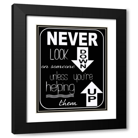 Never Look Down Black Modern Wood Framed Art Print with Double Matting by Greene, Taylor