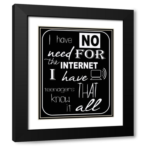 Teenagers Know It All Black Modern Wood Framed Art Print with Double Matting by Greene, Taylor