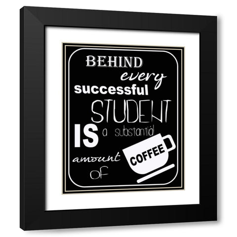SUCCESSFUL STUDENT Black Modern Wood Framed Art Print with Double Matting by Greene, Taylor