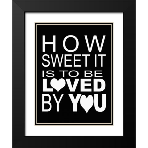 HOW SWEET B Black Modern Wood Framed Art Print with Double Matting by Greene, Taylor