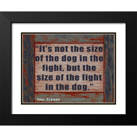 SIZE OF THE DOG rev1 Black Modern Wood Framed Art Print with Double Matting by Greene, Taylor