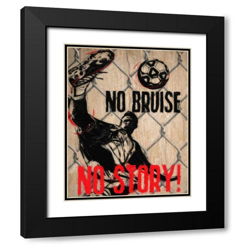 NO BRUISE Black Modern Wood Framed Art Print with Double Matting by Greene, Taylor