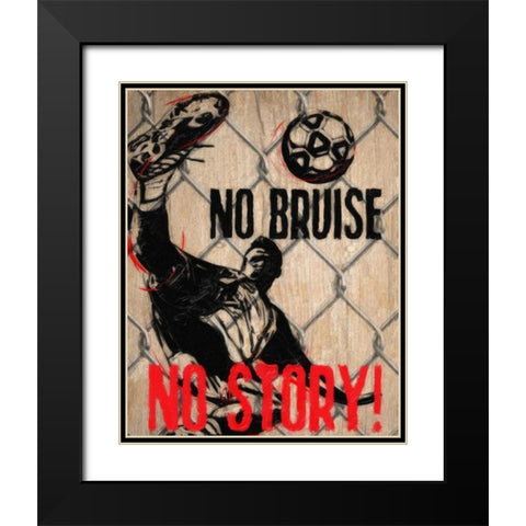 NO BRUISE Black Modern Wood Framed Art Print with Double Matting by Greene, Taylor