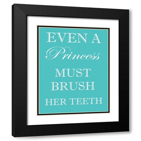 PRINCESS MUST BRUSH Black Modern Wood Framed Art Print with Double Matting by Greene, Taylor