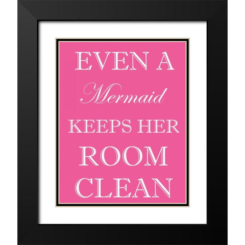 MERMAID CLEAN ROOM Black Modern Wood Framed Art Print with Double Matting by Greene, Taylor