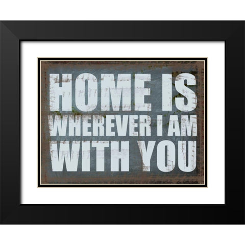 Home Is Black Modern Wood Framed Art Print with Double Matting by Greene, Taylor