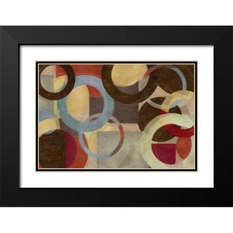 HALO WEAVE Black Modern Wood Framed Art Print with Double Matting by Greene, Taylor