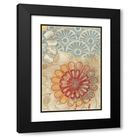 FLORA TRANCE V Black Modern Wood Framed Art Print with Double Matting by Greene, Taylor