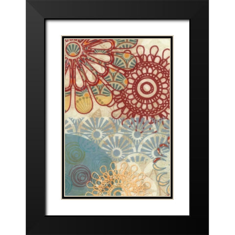 FLORA TRANCE VI Black Modern Wood Framed Art Print with Double Matting by Greene, Taylor