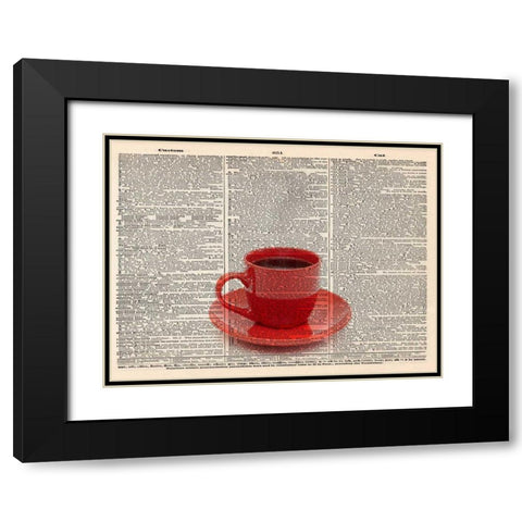 COFFEE RED  Black Modern Wood Framed Art Print with Double Matting by Greene, Taylor