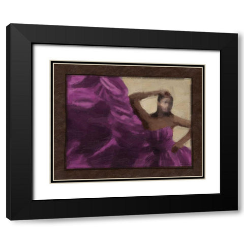 LADY IN PLUM Black Modern Wood Framed Art Print with Double Matting by Greene, Taylor