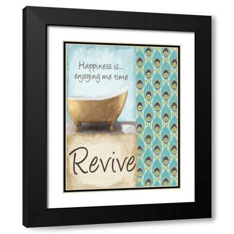 ME TIME Black Modern Wood Framed Art Print with Double Matting by Greene, Taylor