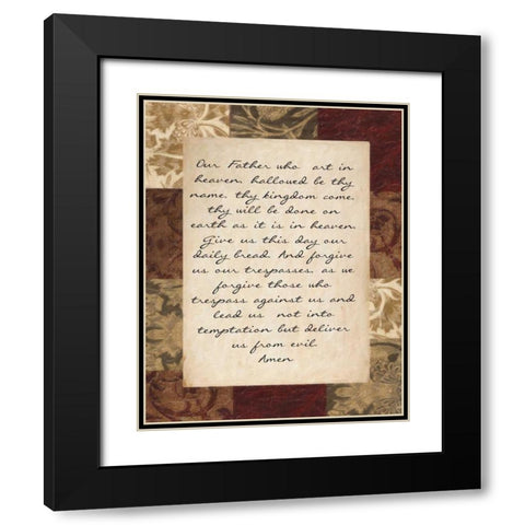 OUR FATHER  Black Modern Wood Framed Art Print with Double Matting by Greene, Taylor