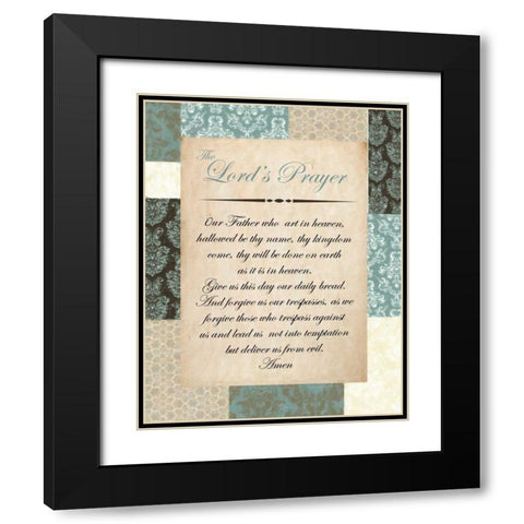 OUR FATHER BLUE Black Modern Wood Framed Art Print with Double Matting by Greene, Taylor