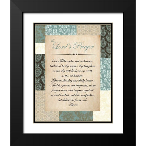 OUR FATHER BLUE Black Modern Wood Framed Art Print with Double Matting by Greene, Taylor
