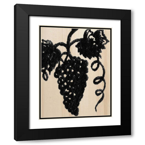 The Grapes Black Modern Wood Framed Art Print with Double Matting by Greene, Taylor