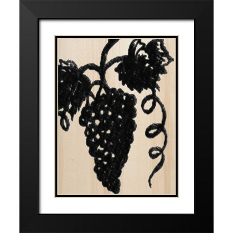 The Grapes Black Modern Wood Framed Art Print with Double Matting by Greene, Taylor