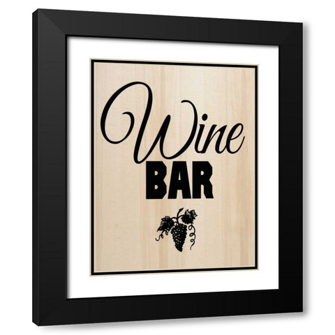 The Wine Bar Black Modern Wood Framed Art Print with Double Matting by Greene, Taylor