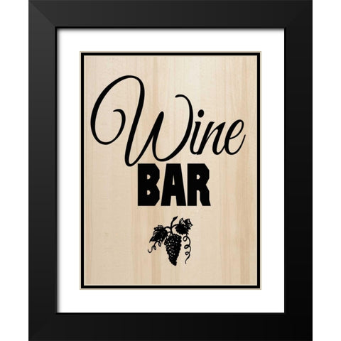 The Wine Bar Black Modern Wood Framed Art Print with Double Matting by Greene, Taylor