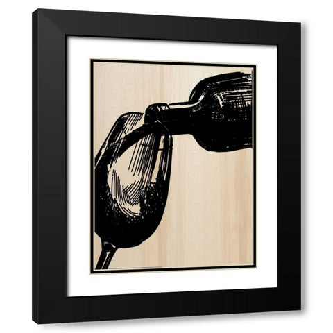 The Pour Black Modern Wood Framed Art Print with Double Matting by Greene, Taylor