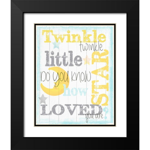 Twinkle 1 Black Modern Wood Framed Art Print with Double Matting by Greene, Taylor