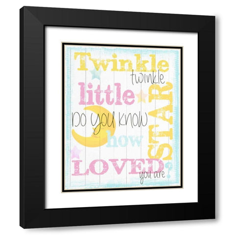 Twinkle 2 Black Modern Wood Framed Art Print with Double Matting by Greene, Taylor