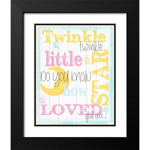 Twinkle 2 Black Modern Wood Framed Art Print with Double Matting by Greene, Taylor