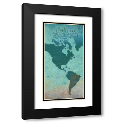 Destinations 2 Black Modern Wood Framed Art Print with Double Matting by Greene, Taylor
