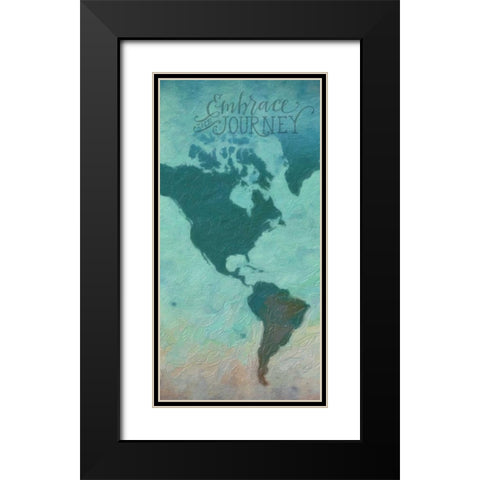 Destinations 2 Black Modern Wood Framed Art Print with Double Matting by Greene, Taylor
