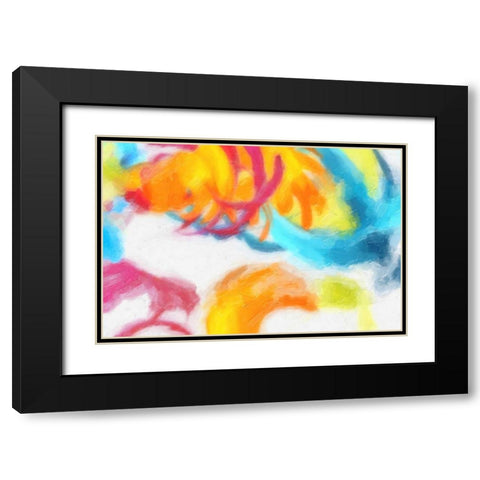 Spectrum Abstract Black Modern Wood Framed Art Print with Double Matting by Greene, Taylor