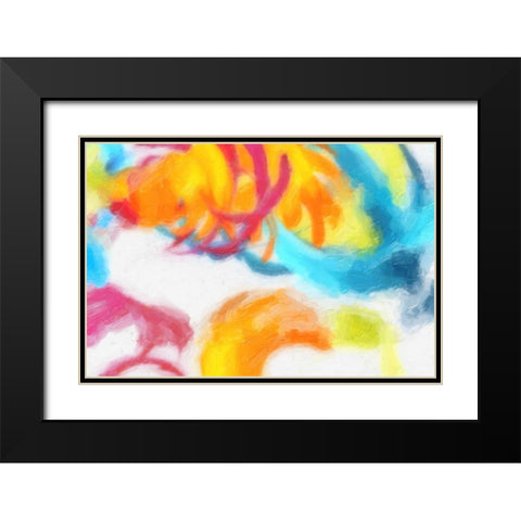 Spectrum Abstract Black Modern Wood Framed Art Print with Double Matting by Greene, Taylor