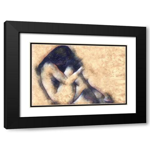 Solace Black Modern Wood Framed Art Print with Double Matting by Greene, Taylor