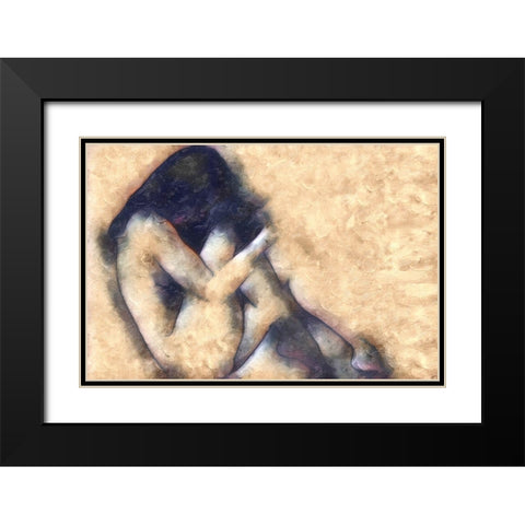 Solace Black Modern Wood Framed Art Print with Double Matting by Greene, Taylor